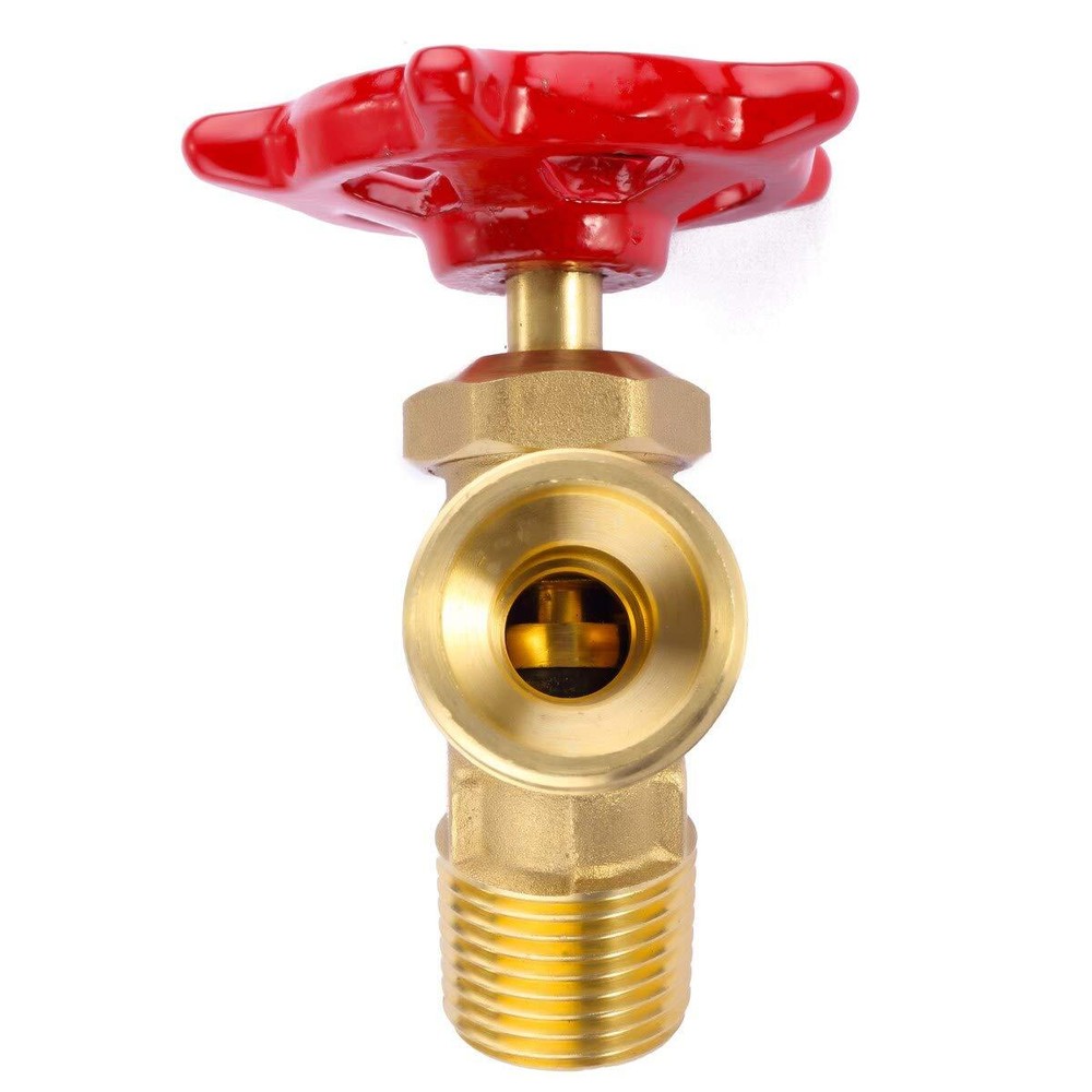 Solid Brass Backyard 65 Degree Elbow Stop Valve Hose Bibb Solder NPT 1/2" Mal...