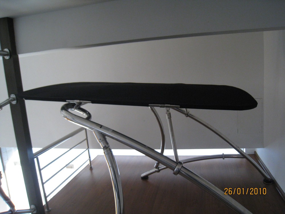 Universal Wakeboard Tower Mounted Flat Cargo Bimini Top Cover - Canvas Frame
