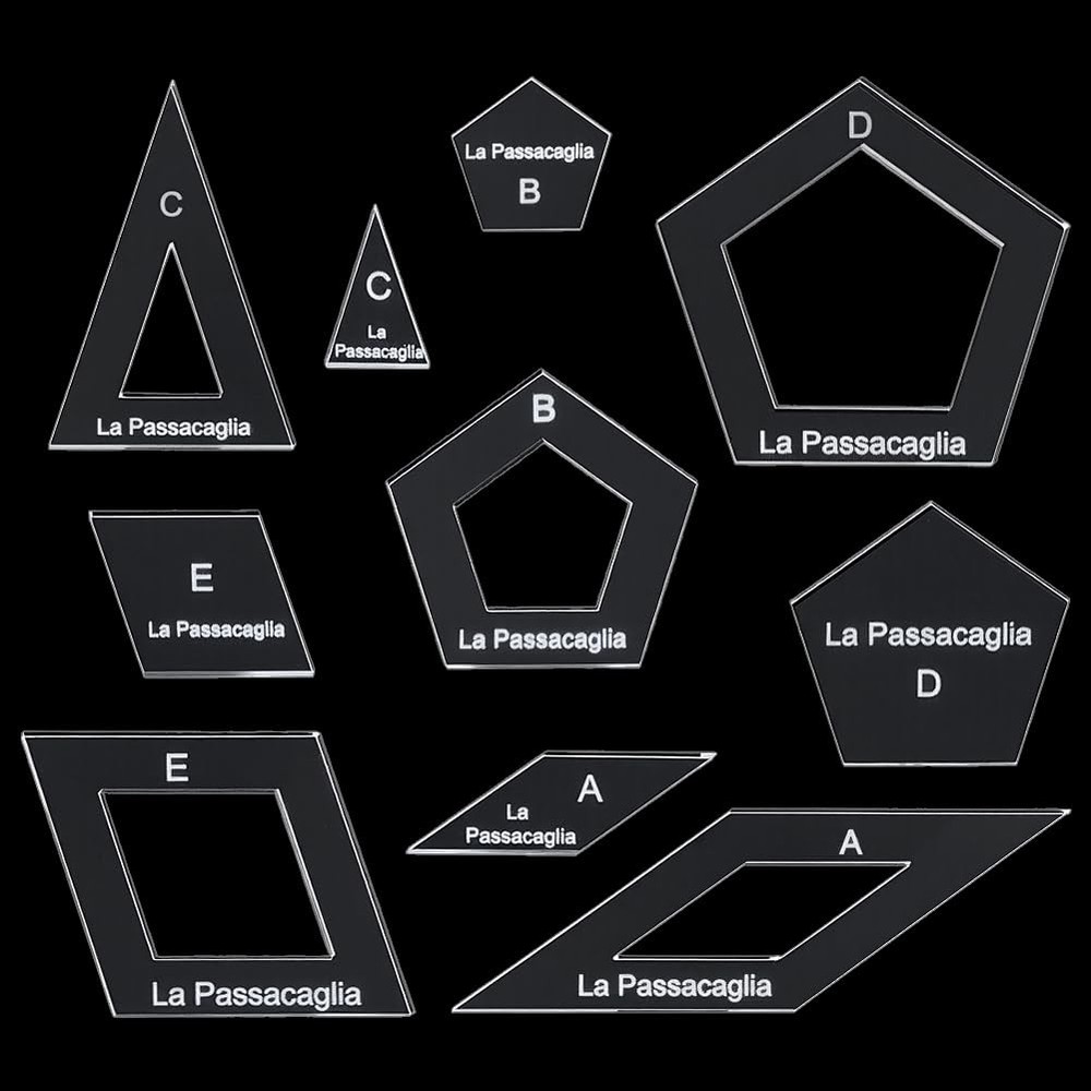 10 Styles Geometric Quilting Template Acrylic Sewing Machine Ruler Patchwork