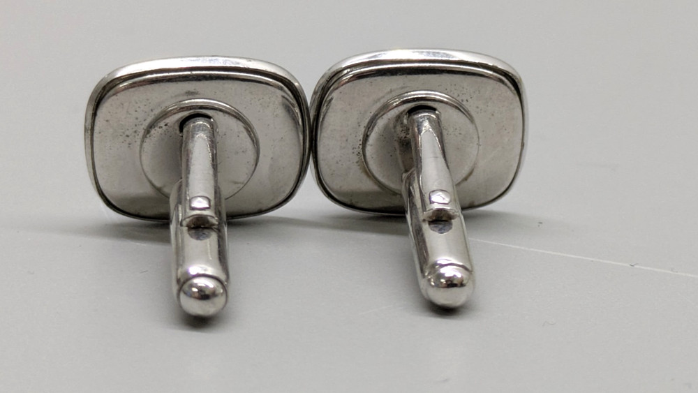 ☑️ Vintage ANSON Blue Enamel Masonic Cuff Links Preowned Boxless