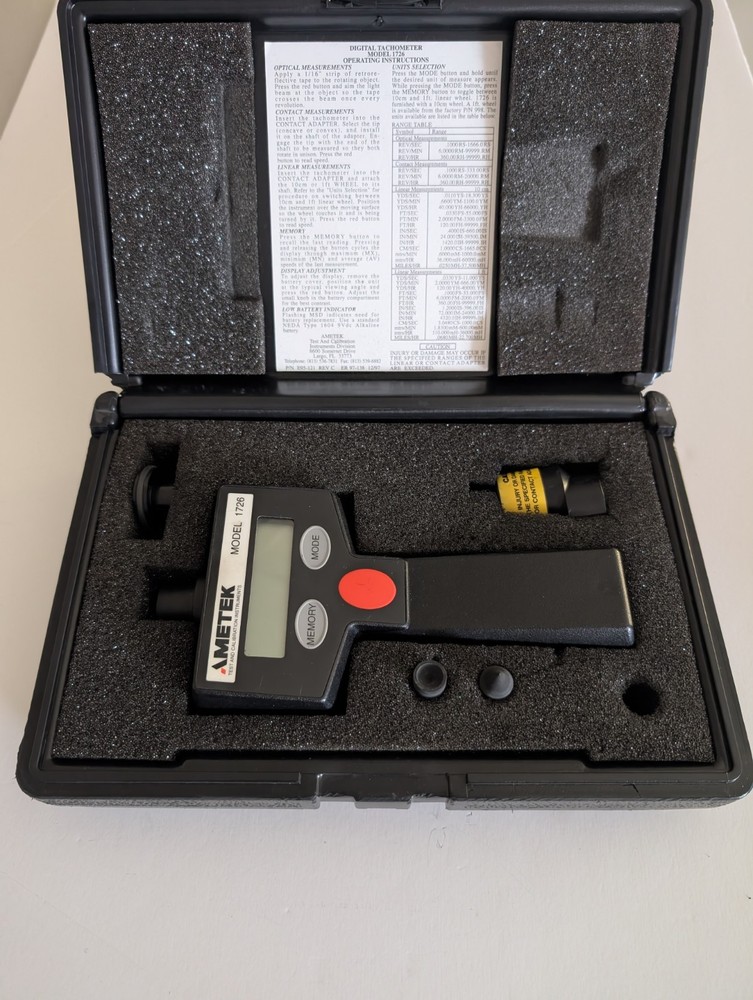 AMETEK DIGITAL TACHOMETER  Model 1726