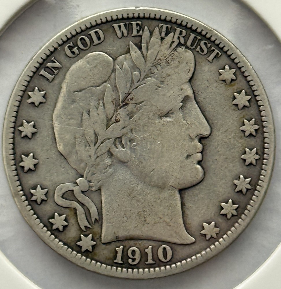 1910 S Barber Half Dollar VF
