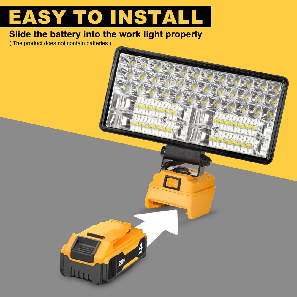 For DeWALT LED 20V MAX Cordless LED Pivoting Work Light Flashlight TOOLS
