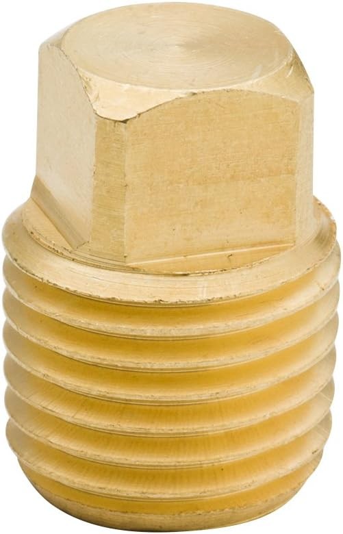 Legines Solid Brass Pipe Fitting, 1/8" NPT Male Square Head 1/8 Inch,