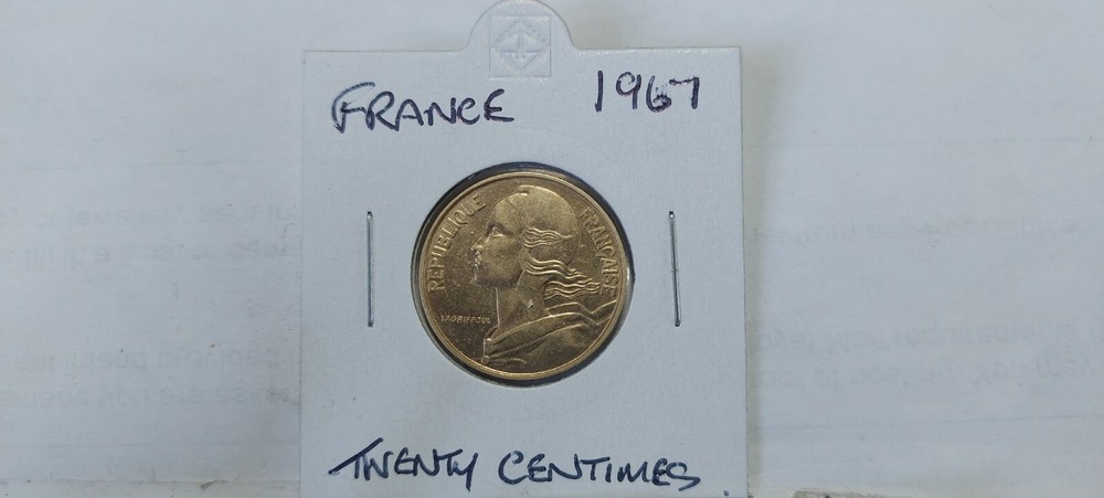 @@@ A SUPERB FRENCH TWENTY CENTIMES 1967,,@@@