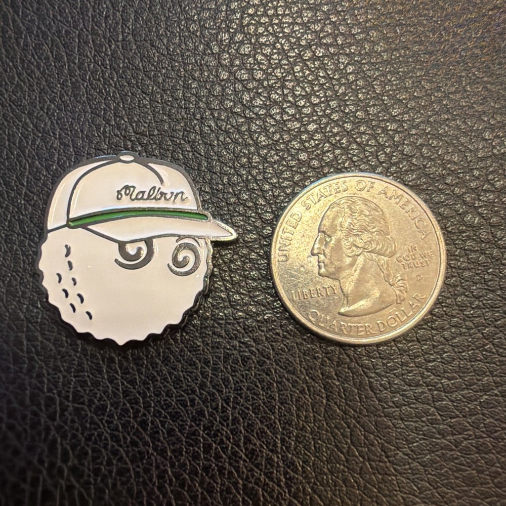 GOLF BALL MARKER - MALBON WHITE HAT GOLFBALL MAN