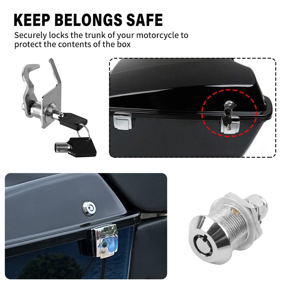 Tour-Pak Pack Trunk Lock Key Kit Replace For Harley Touring 1992-2013