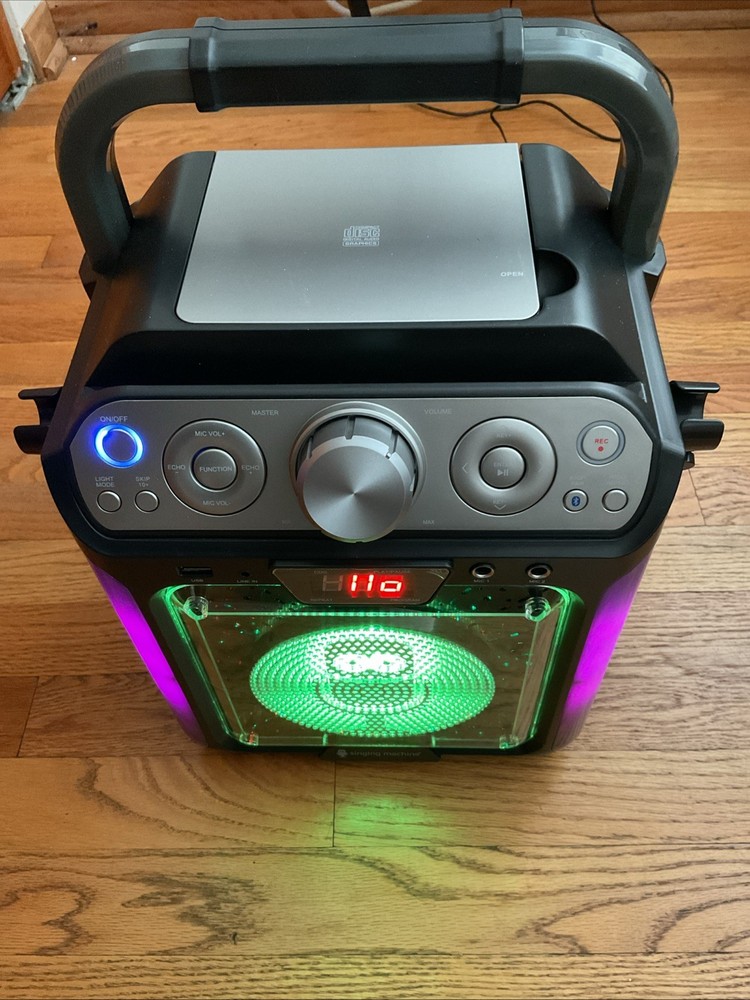 Singing Machine SML682BTBK Groove Cube CDG Karaoke System Black