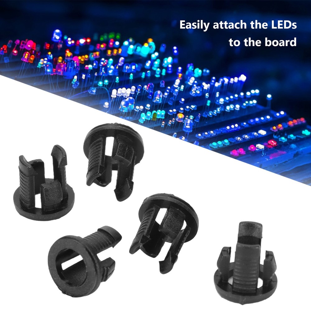 200x Plastic LED Holder Light Mounting Holders Bulb Diode Base Clip Panel So NEW