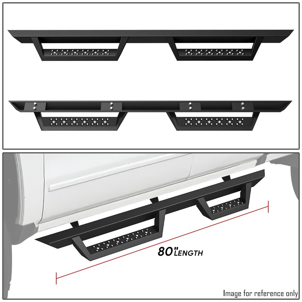 SQUARE Tube 5" DROP STEPS Side Nerf Bars for 07-19 Silverado Sierra Extended Cab