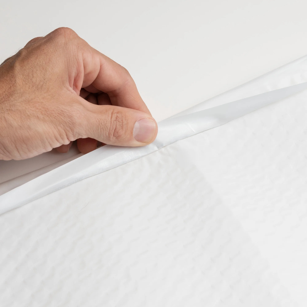 Max Strength Self-Sealing Poly Bubble Mailer #0, 6" x 9", Solid White, 25 Pack
