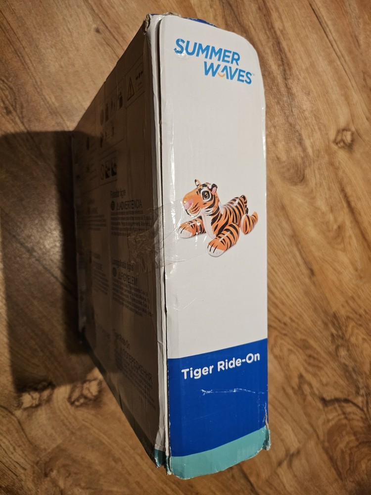 Summer Waves Inflatable Tiger Ride On NIB