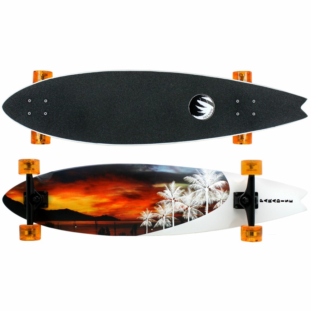 Paradise Longboard Complete 9.5" x 39.5" Sunset Fish Shape Cruiser