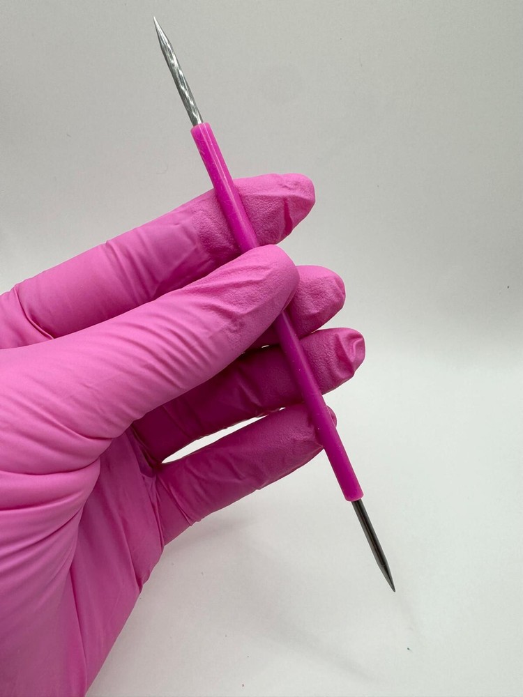 Stainless Steel Manicure Stick with Silicone Handle