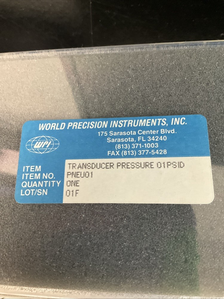 WPI PRESSURE TRANSDUCER