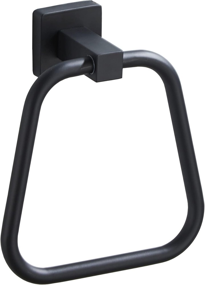 Space-Saving Matte Black Towel Holder – Compact Design for Bathroom or Kitchen
