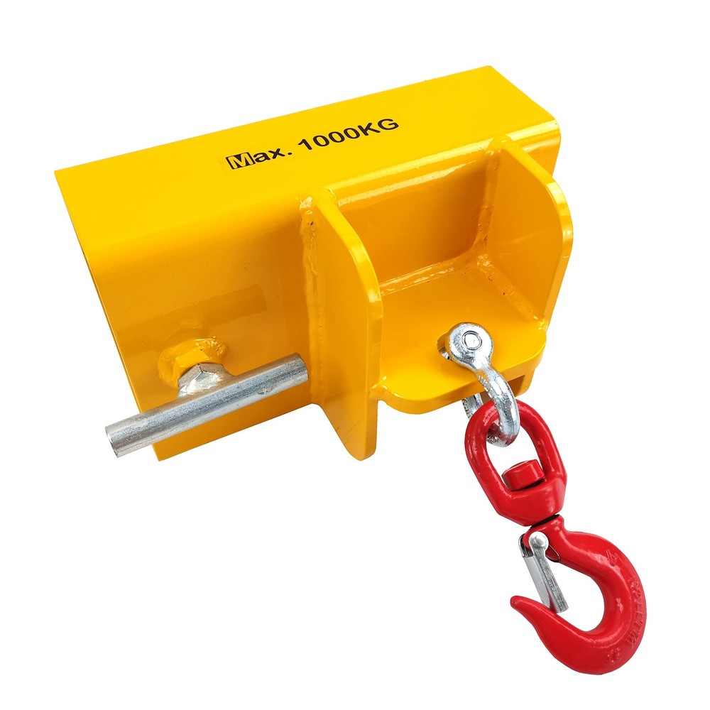 Forklift Lifting Hook Attachment 2200lbs Capacity Single Mobile Forklift Cran...