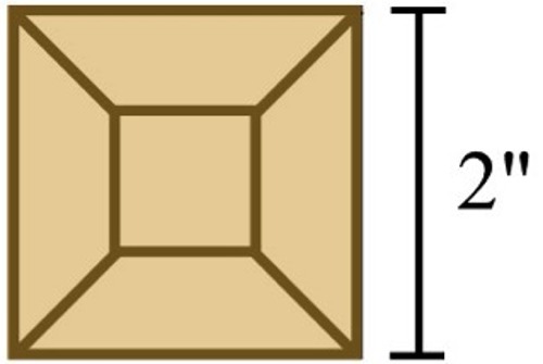 Colored Bevels - 2x2 Bevels - BROWN (5)