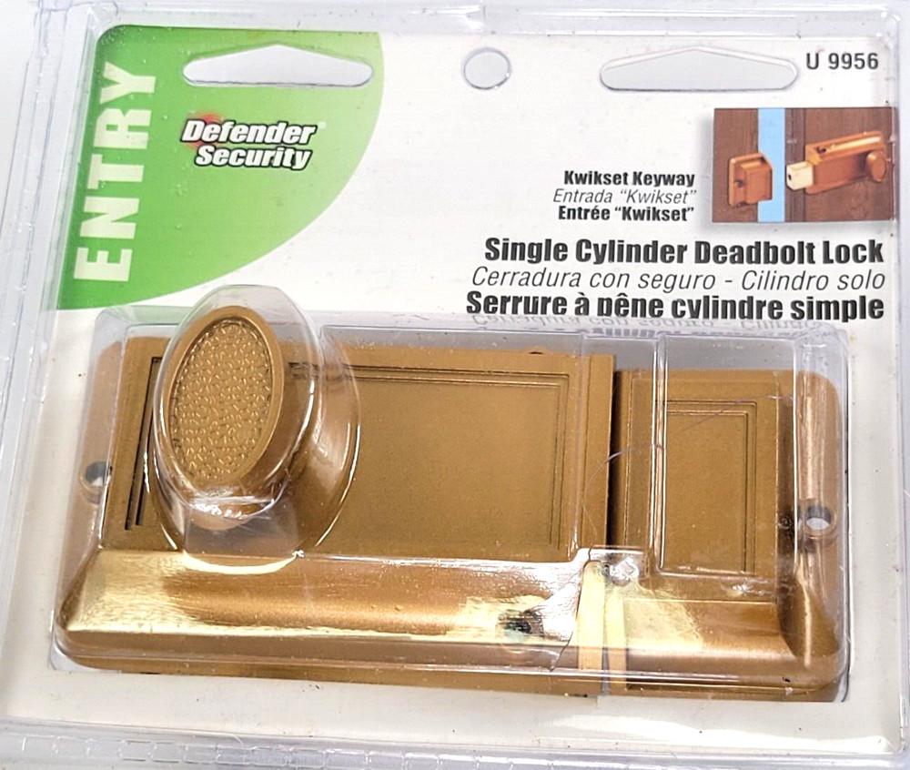 Defender Security Single Cylinder Deadbolt Lock U-9956