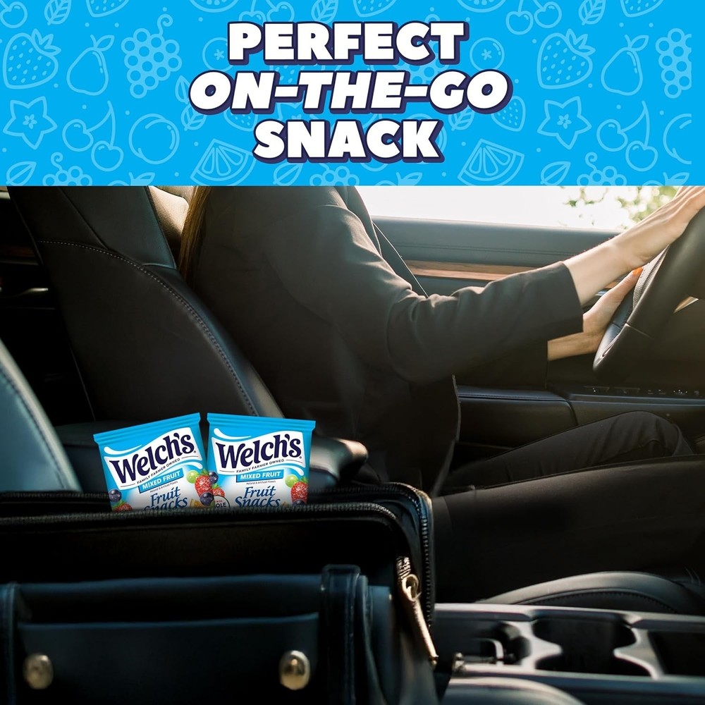 Welch's Fruit Snacks, Mixed Fruit, Bulk Pack, Individual Single 0.8 oz PAK 40.
