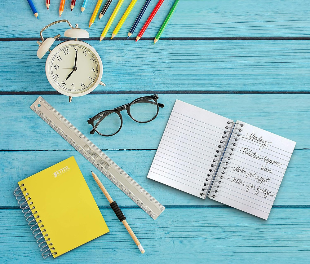 Fat Book Spiral Notebooks, 6 Pack, Small Notebooks with Poly Plastic Covers, 5.5