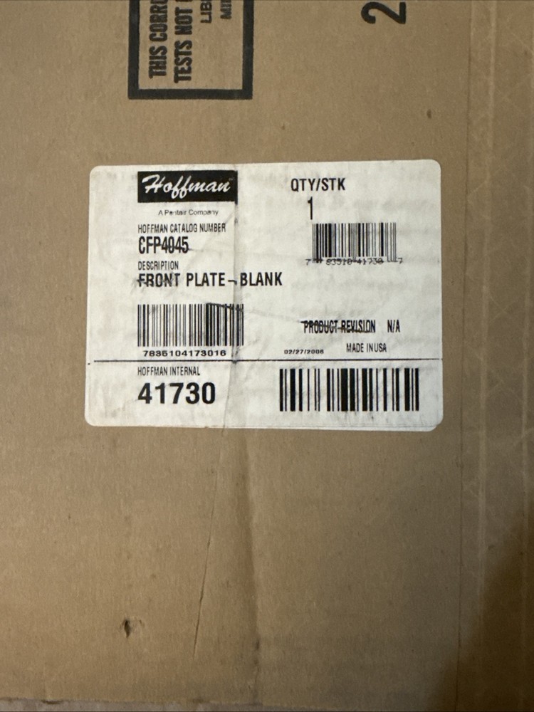 Hoffman CFP4045 Aluminum Front Plate Blank