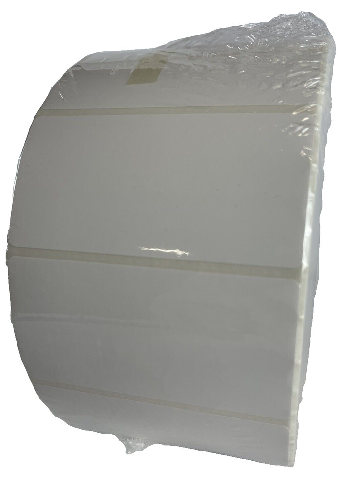 4" X 2" White Thermal Transfer Label Roll 3000 Labels 3" Core