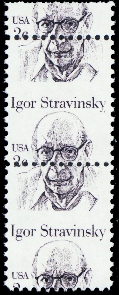 1845, Perf Shift Freak Error Pair Mint NH 2¢ Stravinsky * Stuart Katz