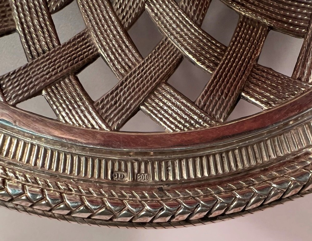 Unique Antique 800 Silver Handled Basket 10 Ounces