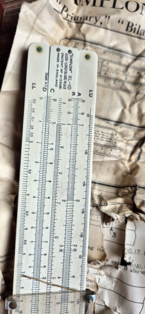 British Simplon Slide Rule & How To Use Them