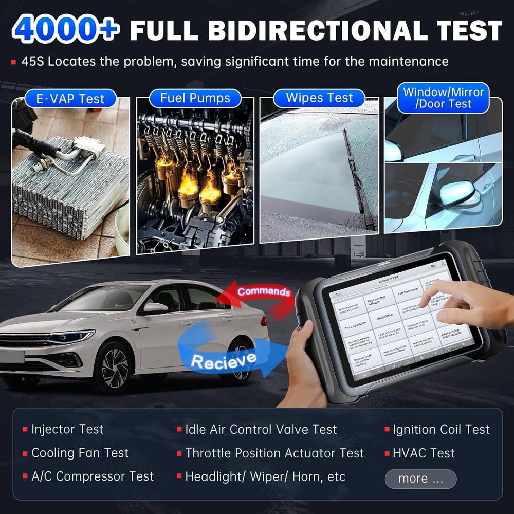2024 XTOOL D8S Auto Full System Diagnositc Scan Tool E.CU Coding Topology Map