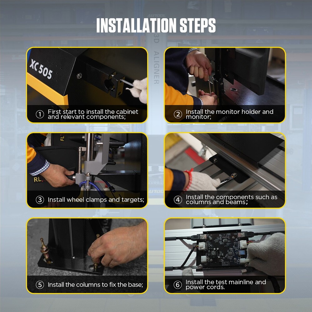 AUTOOL Wheel Alignment Machine Wide Vehicle Database 3D Alignment System Aligner