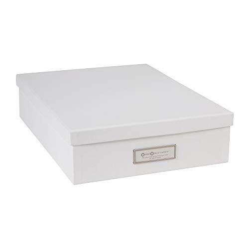 Bigso Oskar Fiberboard Label Frame Document Letter Box | White