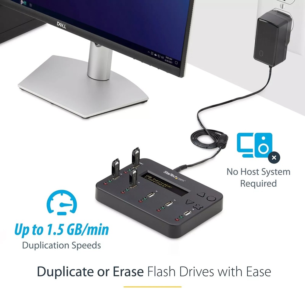 StarTech Standalone 1:5 USB Flash Drive Duplicator and Eraser