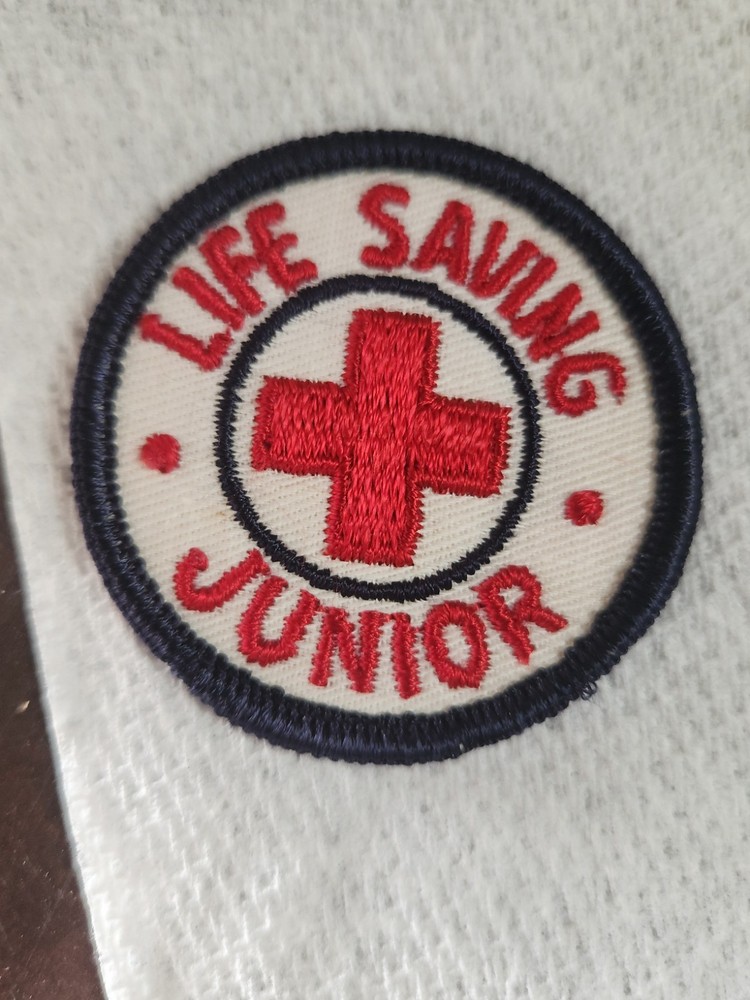 Vintage Red Cross Life Saving Junior Embroidered Patch