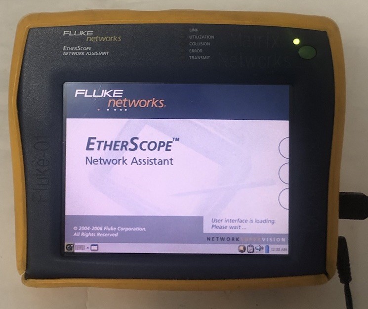 Fluke EtherScope Network Assistant-Tested Touchscreen not working,screen cracked