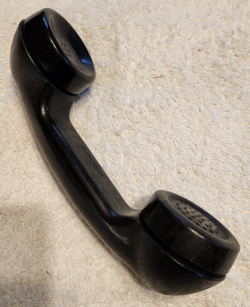 BLACK NON- MODULAR  KELLOGG HANDSET EMPTY SHELL WITH CAPS