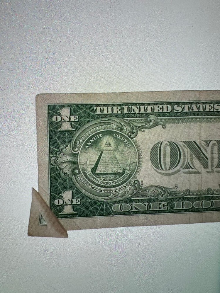 Rare Butterfly Fold Error Silver Certificate Dollar Bill 1935 E $1