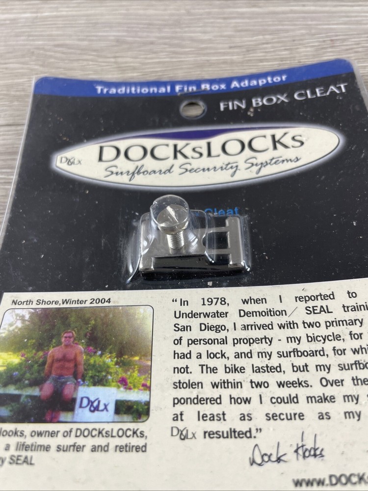 DocksLocks Fin Box Cleat - Surfboard Security Systems Brand New