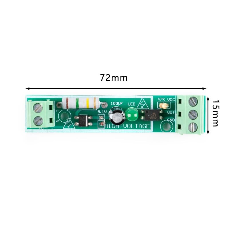 3Pcs 1Channel AC Optocoupler Module 220V Voltage Detect Optocoupler Isolation
