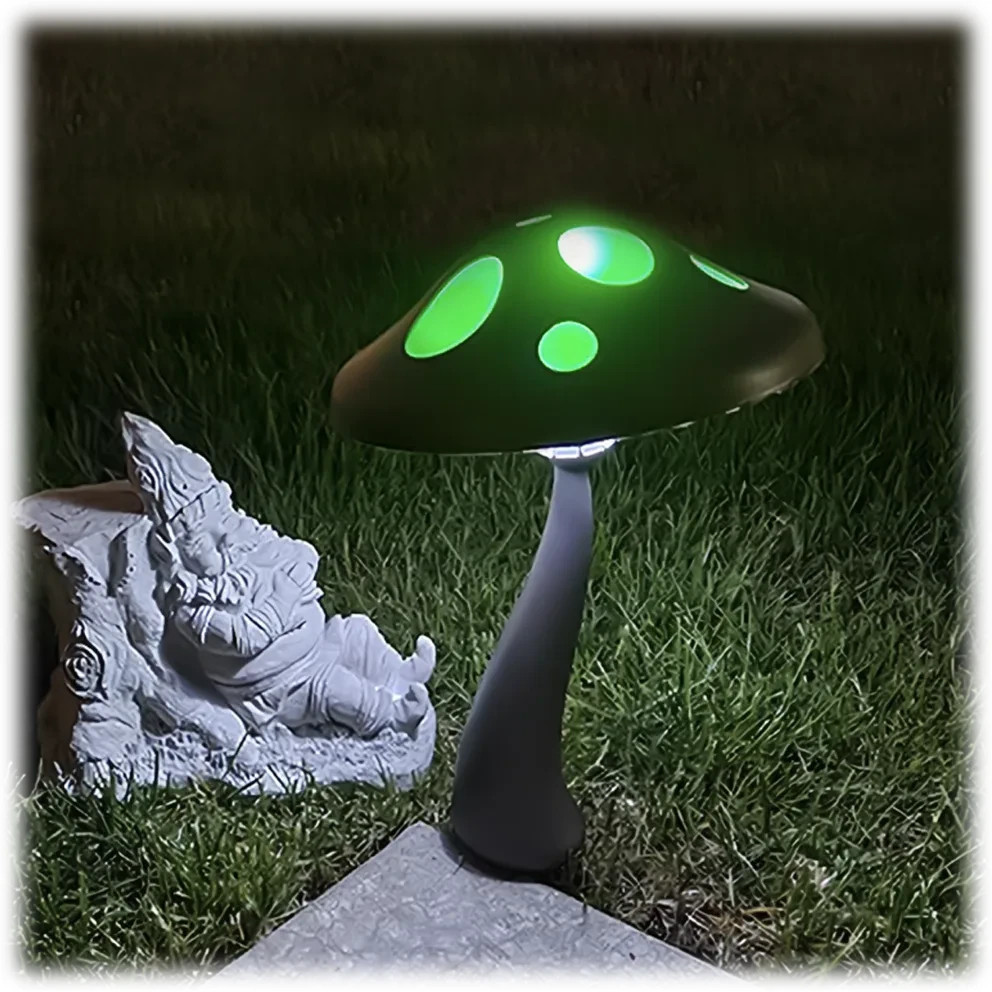 Solasa Solar LED Multicolor - Mushroom Light, 15.75" Single Pack