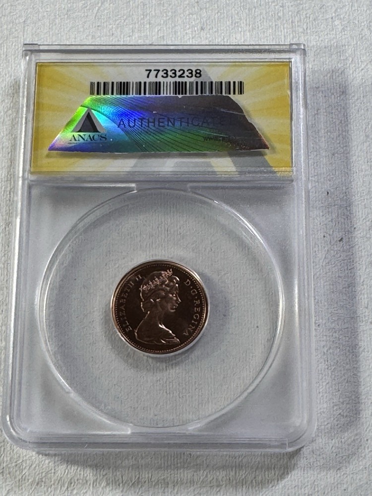 1972 Canada 1 Cent Proof Like Graded MS 66 RD by ANACS