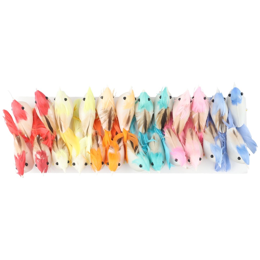Simulation Feather Bird Home Garden Decor Multi Functional 24 Pcs DIY Crafts