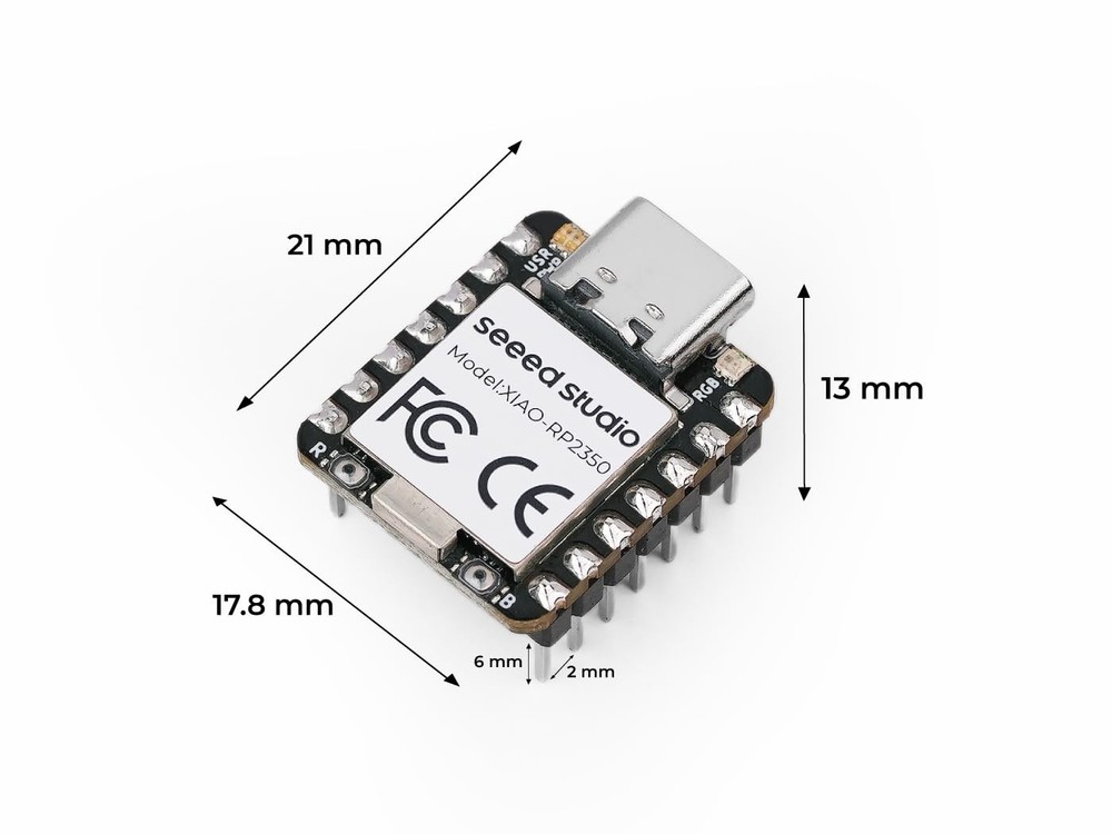 XIAO RP2350 Microcontroller Pre-Soldered Dual-Core ARM Cortex M0+ Processor