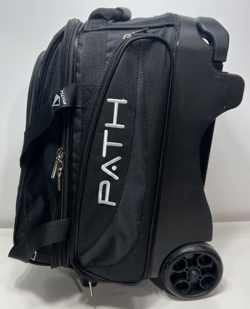 Pyramid Path Premium Deluxe Double Roller Bowling Bag Black/ Black