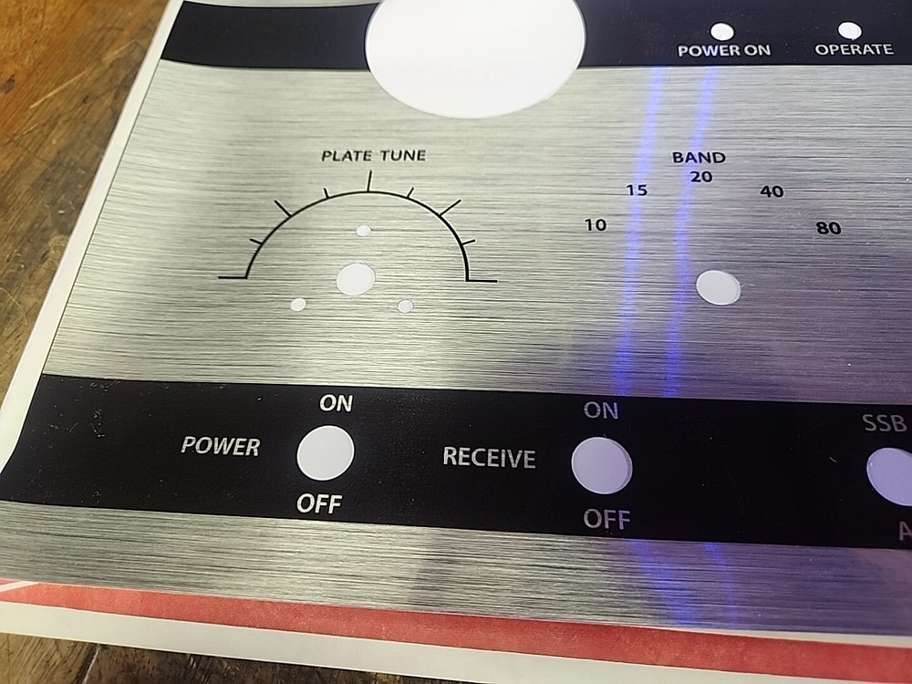 Pride Dx-300 Linear Amplifier Replacement Face Decal Brushed Silver