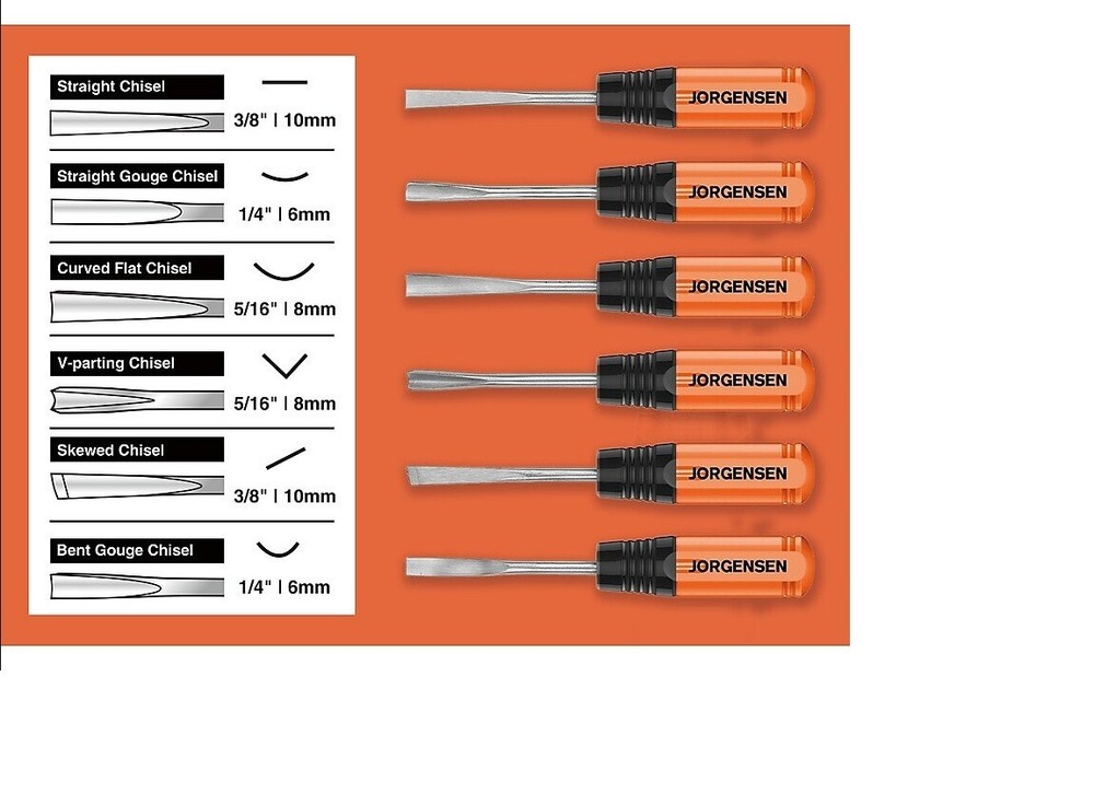 Jorgensen 6 -Pack Woodworking Chisel Set
