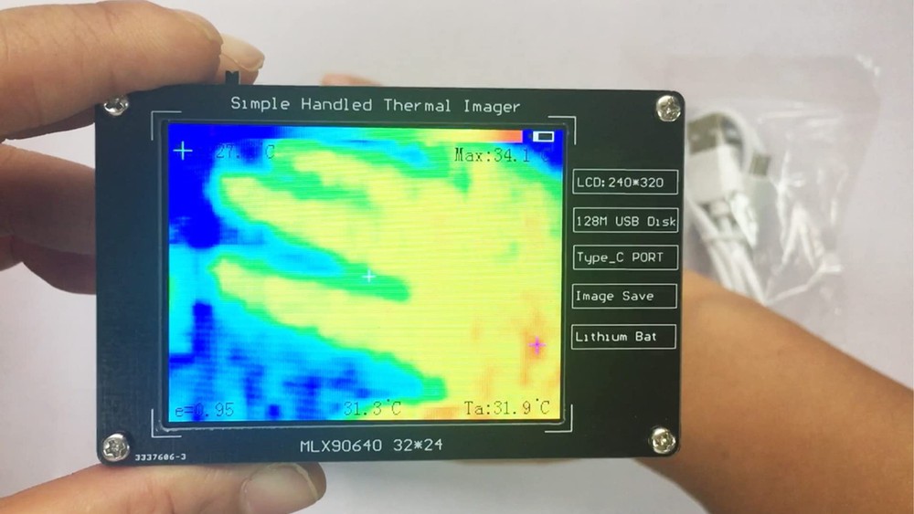 Upgraded MLX90640 Infrared Thermal Imager Portable Sensor...
