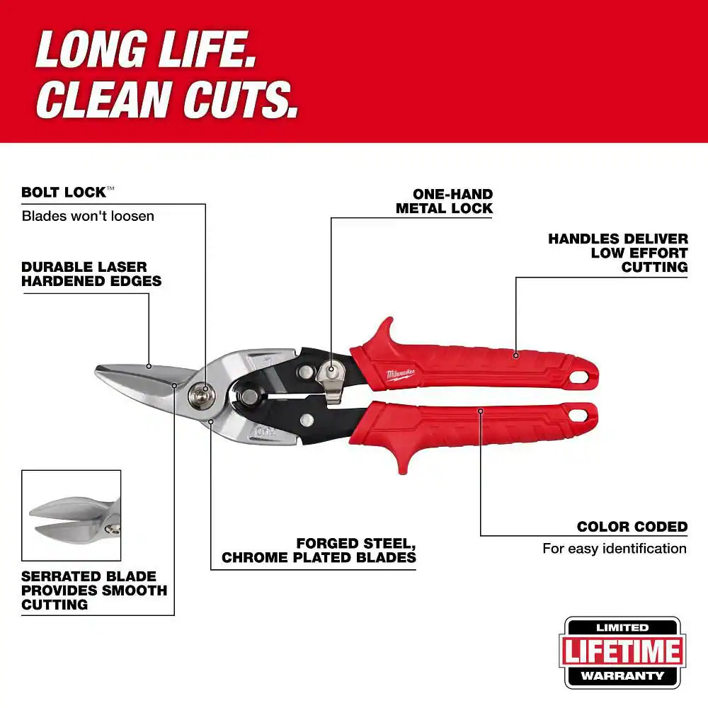 10 In. Left-Cut Aviation Snips