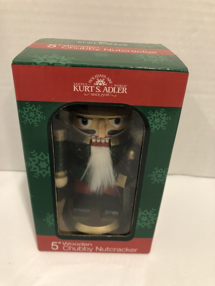 5" Wooden Chubby Nutcracker By Kurt S. Adler